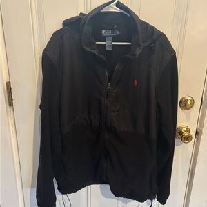 Ralph Lauren Men's Black Windbreaker Jacket